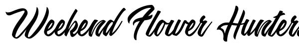 Weekend Flower Hunters font preview
